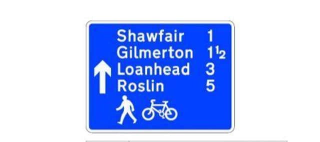 A proposed signpost for the new path.
