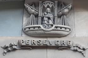 Every independent burgh. needs its own coat of arms and Leith was no different. Granted on Feburary 27, 1889, the coat of arms bears the famous "Persevere" motto. The coat of arms can still be seen all over Leith today.