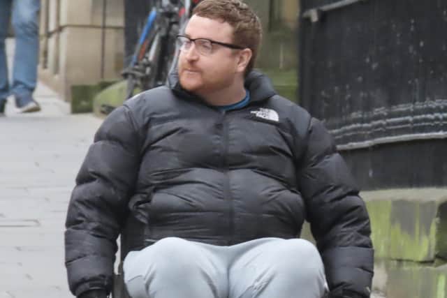 Ross Queripel pled quilty to the charges when he appeared in a wheelchair at Edinburgh Sheriff Court.