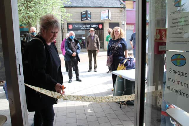 Christine Grahame MSP opens the new store.
