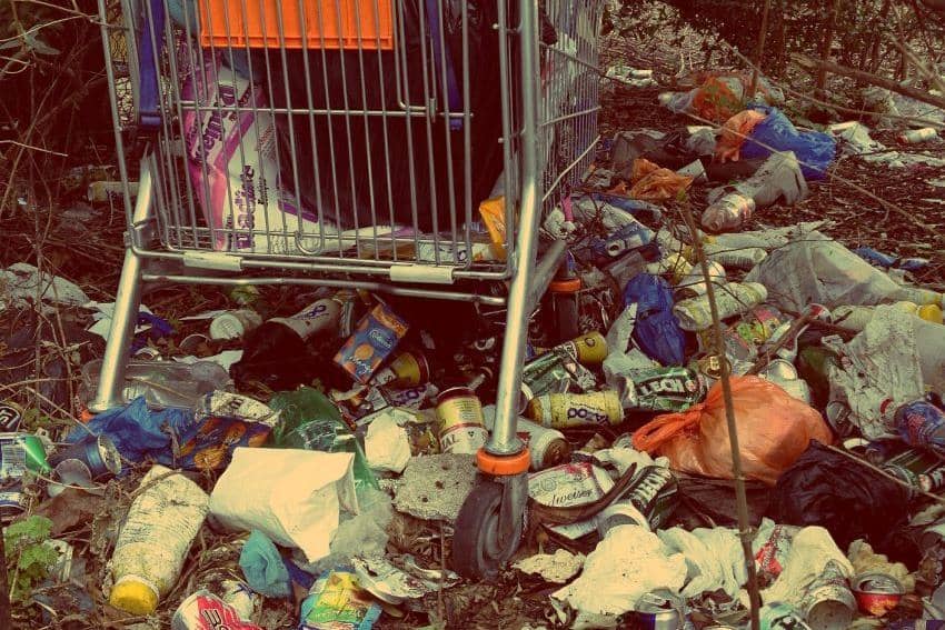 Stock photo of fly-tipping.