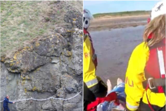 Woman in Fife rescued after 20m fall from popular coastal path