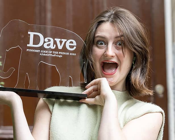 Comedian Lorna Rose Treen was voted the winner of the Dave Funniest Joke of the Festival fringe with her pun: "I started dating a zookeeper, but it turned out he was a cheetah," taken from her show, Skin Pigeon at Pleasance Courtyard. Photo: Robert Perry/PinPep/PA Wire