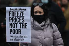 Stock photo by John Devlin, taken at a Cost of living protest held in Glasgow earlier this year.