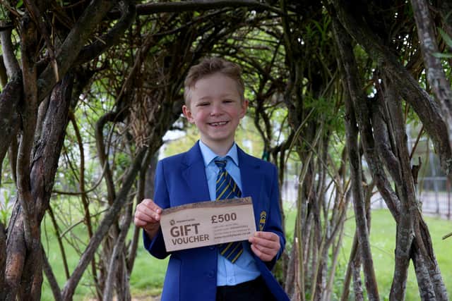 Oxgang Primary School pupil, Dylan Campbell as its “Spring Path Days” campaign winner.
