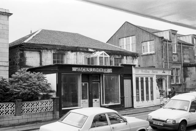 Bath Street in Portobello was showing signs of neglect in August 1986, with empty shops and derelict housing. Picture shows the exterior of Jack's Locker.