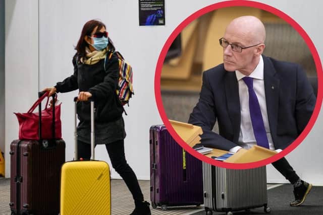 John Swinney, deputy First Minister said travel was only permitted for essential reasons.