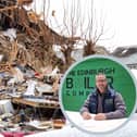 Edinburgh Boiler Company’s operations director Dougie Bell, inset, wants to give people in Baberton reassurances that their homes are safe places to live following last week's explosion at Baberton Mains Avenue.