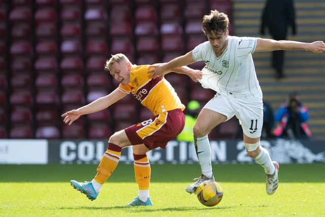 Newell in the thick of it against Motherwell's Dean Cornelius