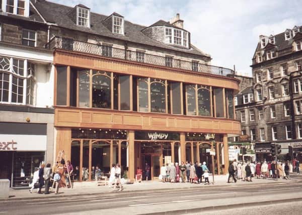 They were once numerous, but Wimpy’s burger restaurants are no longer commonplace in Edinburgh. This Princes Street Wimpy was opened in 1984 but was turned into a Burger King in the 90s.