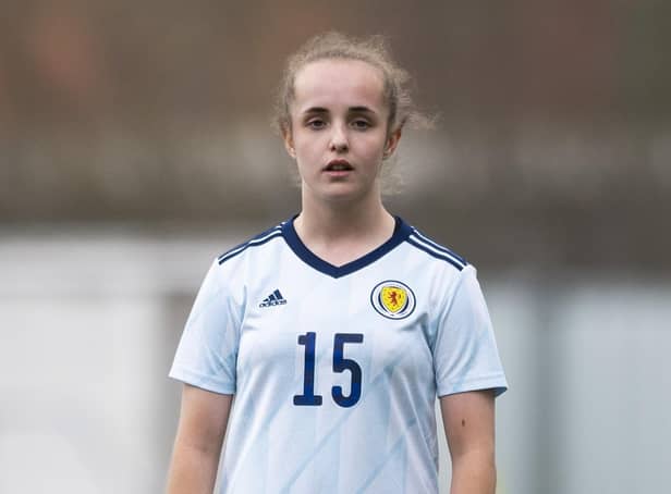 Rebecca McAllister played for Scotland Under-19s earlier this year and received a senior call-up in September but didn't get onto the pitch. Picture: Mark Scates / SNS