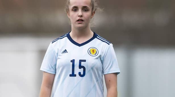 Rebecca McAllister played for Scotland Under-19s earlier this year and received a senior call-up in September but didn't get onto the pitch. Picture: Mark Scates / SNS