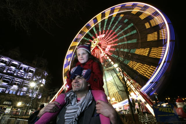 Rory Joseph is pictured with daughter Tabatha, in front of the big wheel.
Photo by Toby Williams.