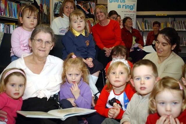A storyteller session at Seaton Carew library in 2004.