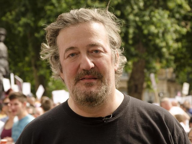 Stephen Fry failed his A levels on his first attempt, before retaking them and getting an A in English and a B in French. He also passed the Cambridge entrance exam and was offered a scholarship (Photo: Shutterstock)