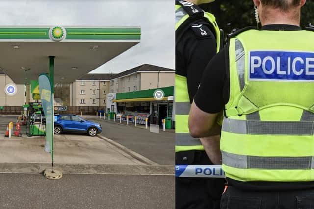 The incident took place in the early hours of Thursday morning at this petrol station on Falkirk Road in Linlithgow.