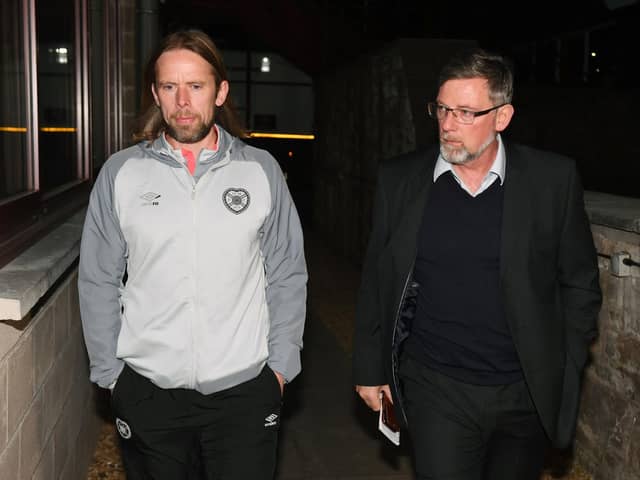 Austin MacPhee (left) was assistant to Craig Levein at Hearts.