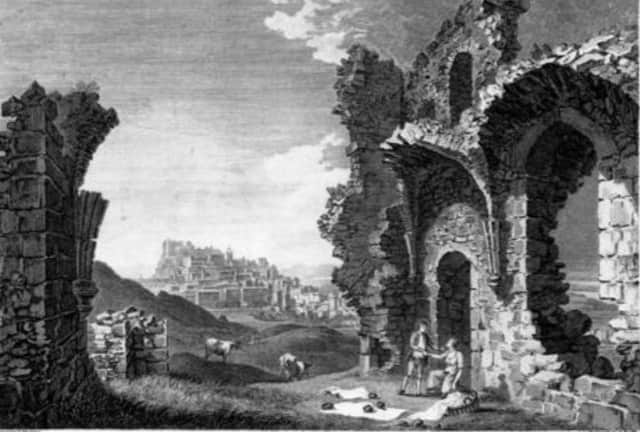 An engraving by Thomas Hearne dated 1779 shows the chapel was already in a ruinous state.