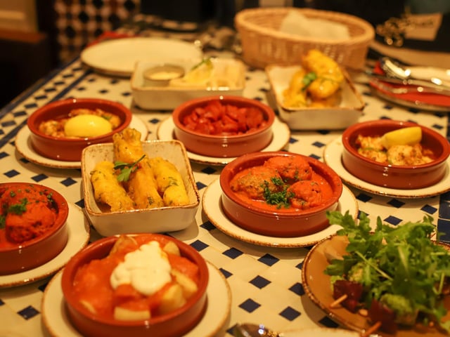 Diners can expect signature Spanish fare including the iconic patatas bravas, Gambas pil pil, and delicious Paella made on-site from Murcian Calasparra rice.