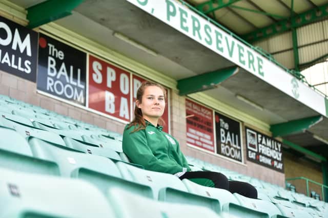 Lucy Parry has joined on a season-long loan from Liverpool. Picture: Hibernian Women