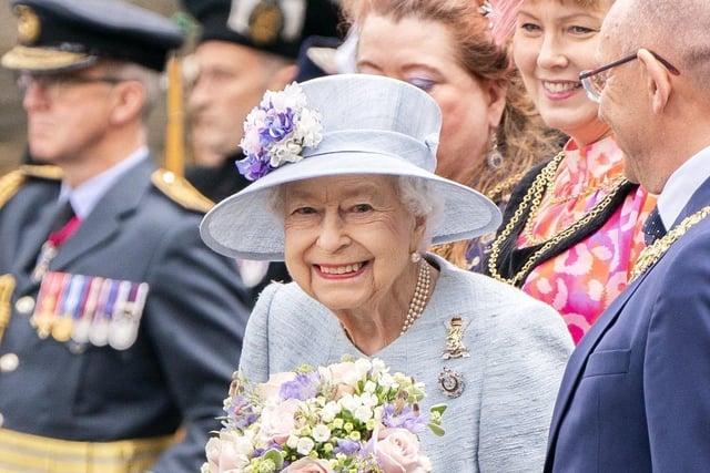 Queen Elizabeth II attending the Ceremony of the Keys at the Palace of Holyroodhouse in Edinburgh, earlier this summer.