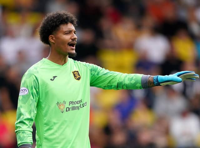 Livingston goalkeeper Shamal George missed Suday's home defeat by Celtic but is set to return. Picture: Andrew Milligan/PA Wire.