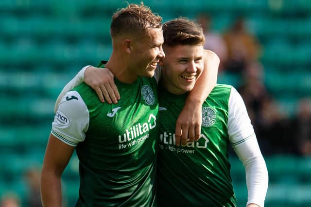 Ryan Porteous and Kevin Nisbet are in talks with Hibs over a new deal. (Photo by Ross Parker / SNS Group)