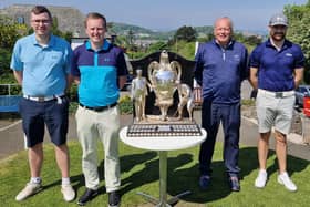 Graeme Millar, second right, is playing for Swanston club Colinton Mains in the 124th Dispatch Trophy at the Braids, where his team-mates are, from left, Scott Fergus, Ross Fergus and Calum Burgess. Picture: National World