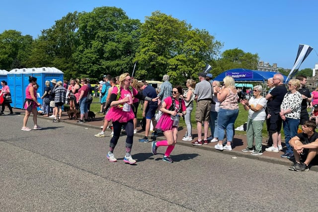 Hundreds of runners were decked out in pink as they took part in Race For Life on Sunday.