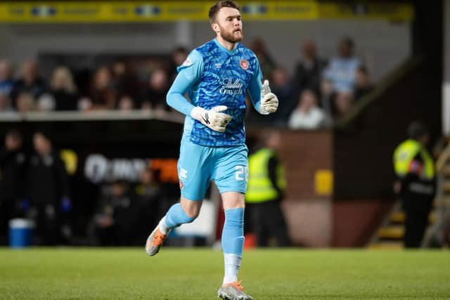 Zander Clark makes his Hearts debut against Dundee United, coming on for the injured Craig Gordon. Picture: SNS