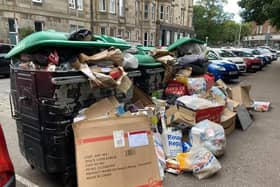 Rubbish piled high during strikes in August