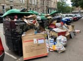 Rubbish piled high during strikes in August