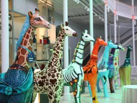 35 stunning eight-foot-tall sculptures, one bejewelled four-foot sculpture and one mystery lot were sold to raise vital funds for the wildlife conservation. Photo: RZSS