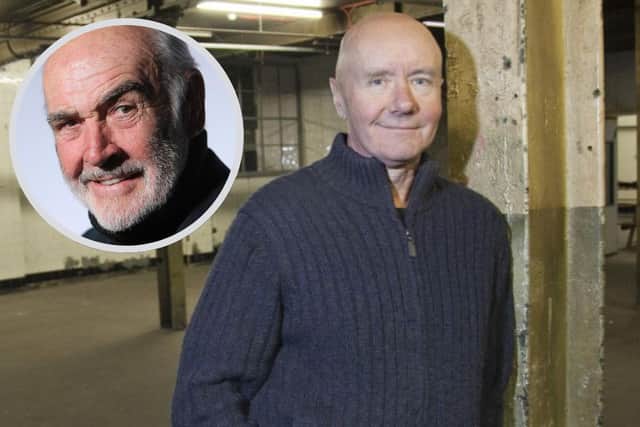 Picture of Irvine Welsh and the late Bond star Sean Connery picture: JPI Media
