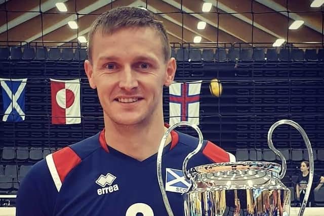 Niall Collin is in his 20th year as a Scotland international volleyball player