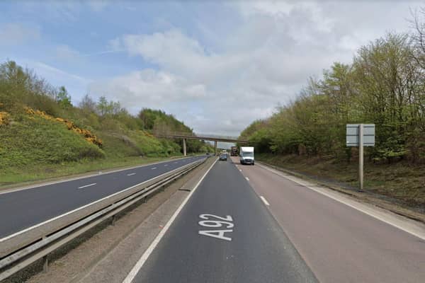 A woman has been critically injured in a three vehicle crash on the A92 at Lochgelly (Photo: Google Streetview)