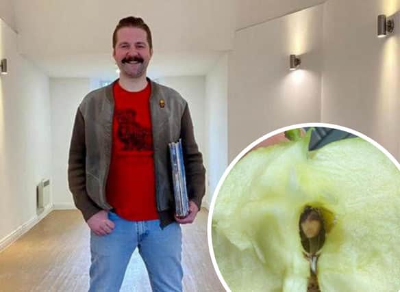 Mark Thorne and his wife Lottie found the image of George Harrison in an apple core