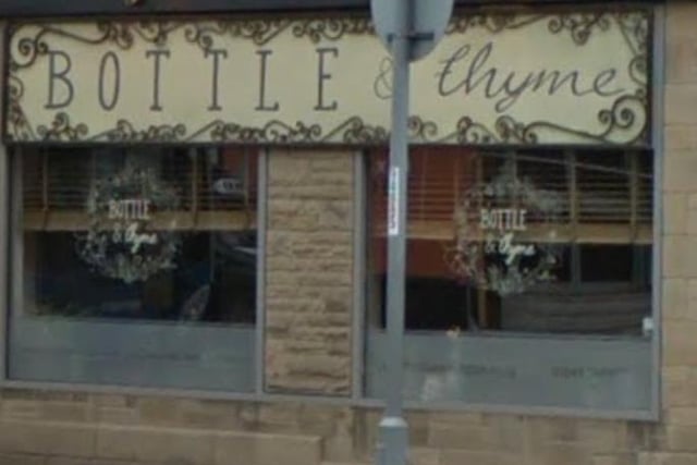 Bottle and Thyme, 15-17 Knifesmithgate, S40 1RL. Rating: 4.5/5 (based on 399 Google Reviews). "Best place to eat in Chesterfield. I've been here a few times now and every time the food has been wonderful."