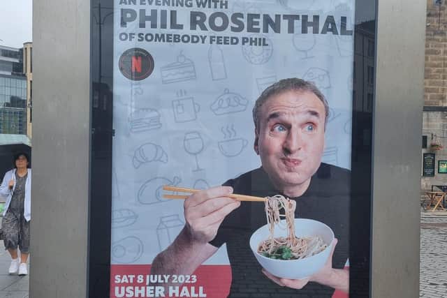 Poster of Phil outside the Usher Hall