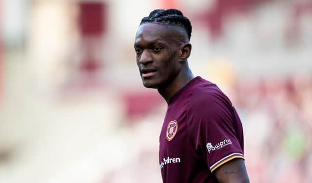 Hearts striker Armand Gnanduillet has four goals in seven games for the club.