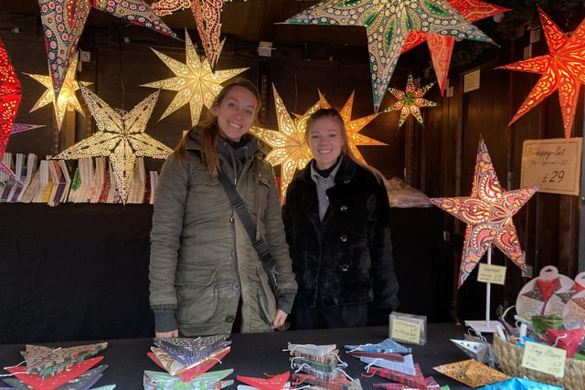 Anna and Christabel from Just Stars are happy to be up and running at Edinburgh's market this year.