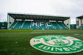 Hibs host Aston Villa in the Europa Conference League play-off round first leg at Easter Road Stadium. (Photo by Ewan Bootman / SNS Group)