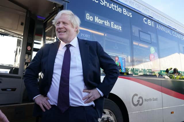 Prime Minister Boris Johnson after his disastrous CBI conference speech on Monday. PIC: Getty.