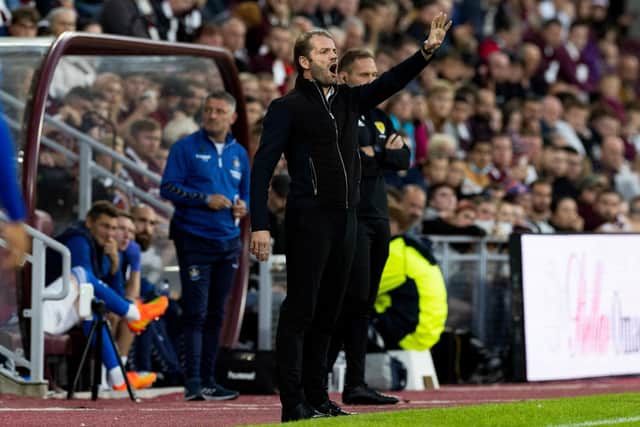 Hearts manager Robbie Neilson tries to get more out of out his team.  Picture: Ross Parker / SNS