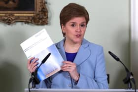 Nicola Sturgeon has announced a date for a second Scottish independence referendum. But is it legal? (Picture: Russell Cheyne/pool/Getty Images)