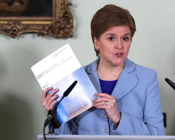 Nicola Sturgeon has announced a date for a second Scottish independence referendum. But is it legal? (Picture: Russell Cheyne/pool/Getty Images)