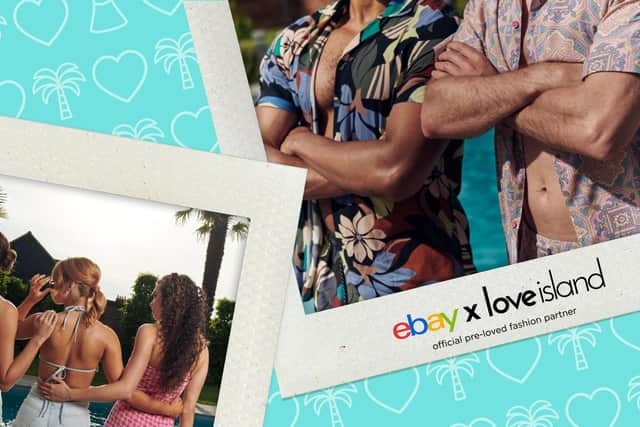 This marks the first pre-loved fashion partnership on Love Island, with previous contestants often wearing fast fashion brands like ISAWITFIRST. Photo: eBay UK.