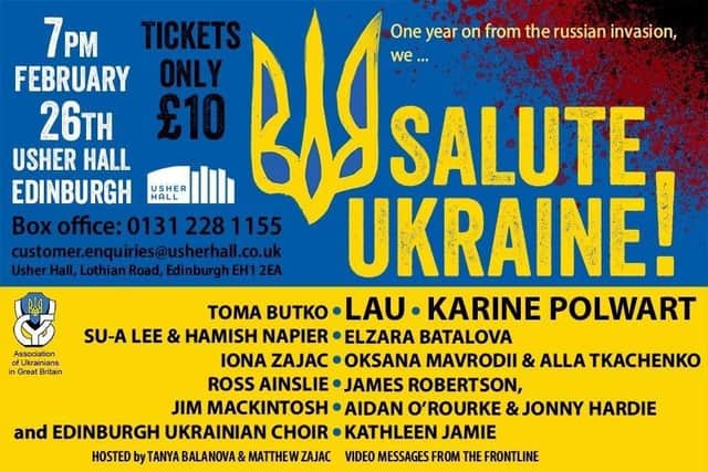 Flyer from one of the events from the 'Ukraine Forever' programme in Edinburgh.