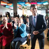 Prime Minister Rishi Sunak arrives to deliver his first major domestic speech of the year at Plexal, Queen Elizabeth Olympic Park on January 4