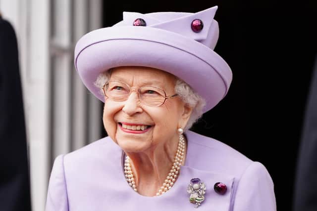 The Queen, often said to be at her happiest in Scotland, was beaming when she attended armed forces act of loyalty parade in the gardens of the Palace of Holyroodhouse.
Pic: Jane Barlow